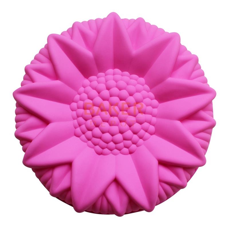 10 Inch Large Flower Shaped Silicone Mold for Sunflower Cake - Heat Resistant Baking Tool for Butter, Jelly, and More