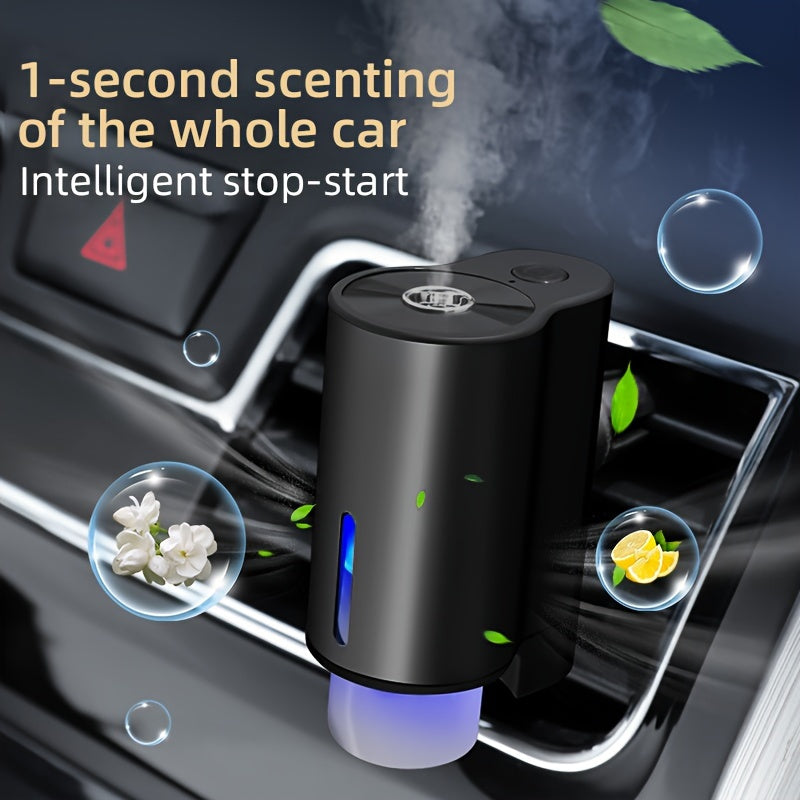 Portable car aromatherapy diffuser with rechargeable battery for a healthy lifestyle.