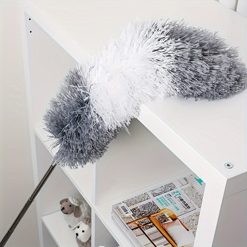 Flexible Electrostatic Duster with Adjustable Head - Eco-Friendly and Easy to Clean for Hard-to-Reach Areas, Household Items, and Vehicles - Battery-Free Technology