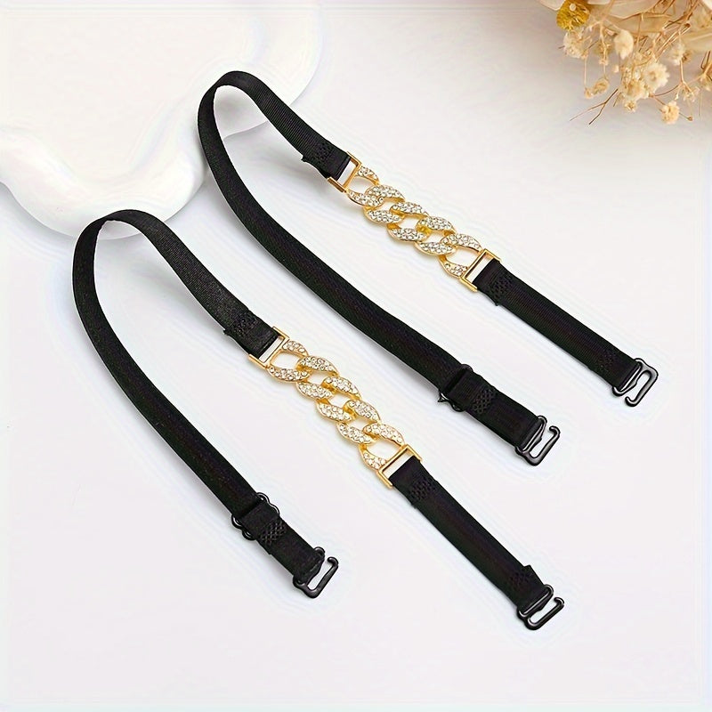 1PC/2pcs Chain Connection Shoulder Strap for Women's Underwear and Accessories, Anti-slip Invisible Design.