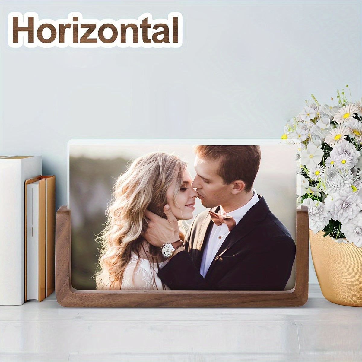 Enhance Your Décor with Rustic Wooden Picture Frames - Available in 4x6 & 7x5 Sizes. Featuring a Stylish Country Design with Walnut Base and HD Shatterproof Acrylic Cover for Tabletop or Bedroom Display. Enjoy Free Photo Printing Included!