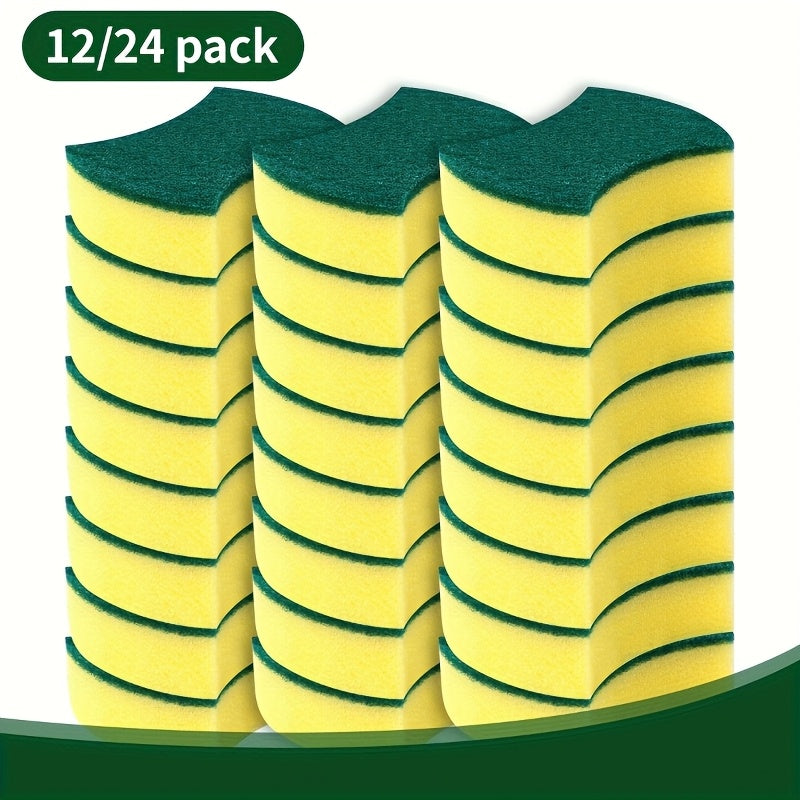 Get 10/12/24pcs of Highly Absorbent Cleaning Sponges, Perfect for Removing Rust from Spatulas and Wiping Away Oil Stains with Ease