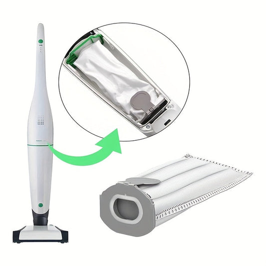 Get a 10 pack of replacement dust bags for your Vorwerk Kobold VK7 FP7 cordless vacuum. This kit includes 8 dust bags, 1 pre-filter, and 1 scented sheet for a fresh clean every time. Compatible with your vacuum cleaner's plastic floor attachment.