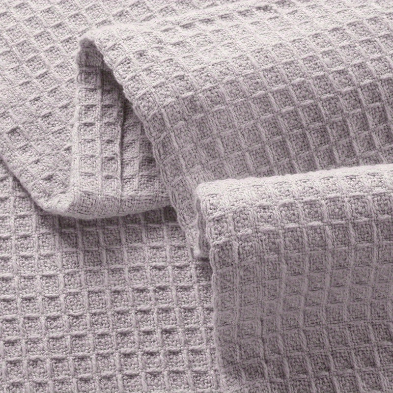 Soft and cozy waffle blanket suitable for all seasons. Perfect for adding warmth and style to your bed, sofa, or office space. Makes a great gift for birthdays, Christmas, or holidays for adults.