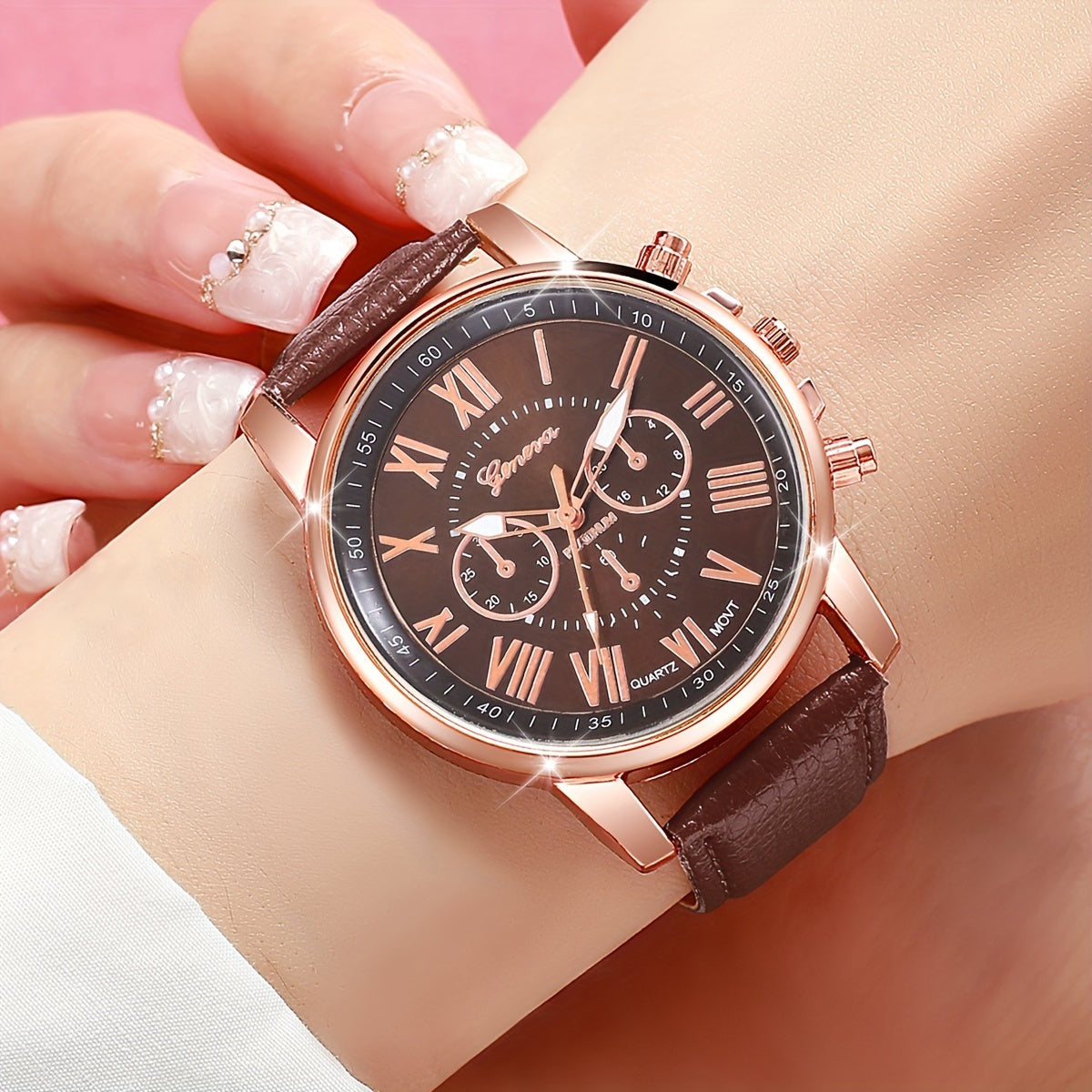 Set of 12 women's casual quartz watches with candy color matching dials, does not include watch box.