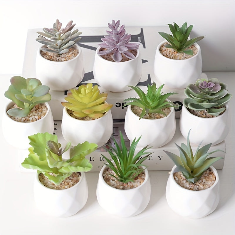 1pc Small artificial succulent plants for home or table decor.