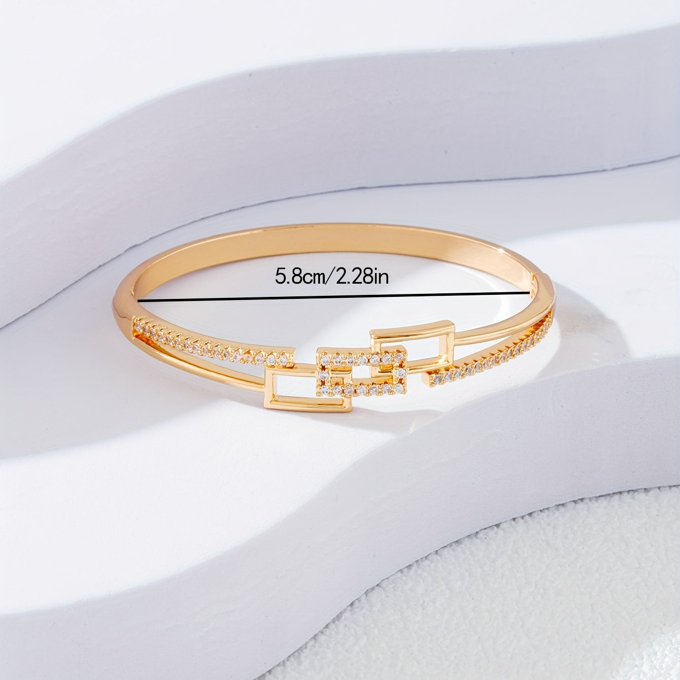 Elegant Zirconia Inlaid Bracelet Inspired by Korean Minimalism - Perfect Mother's Day Present