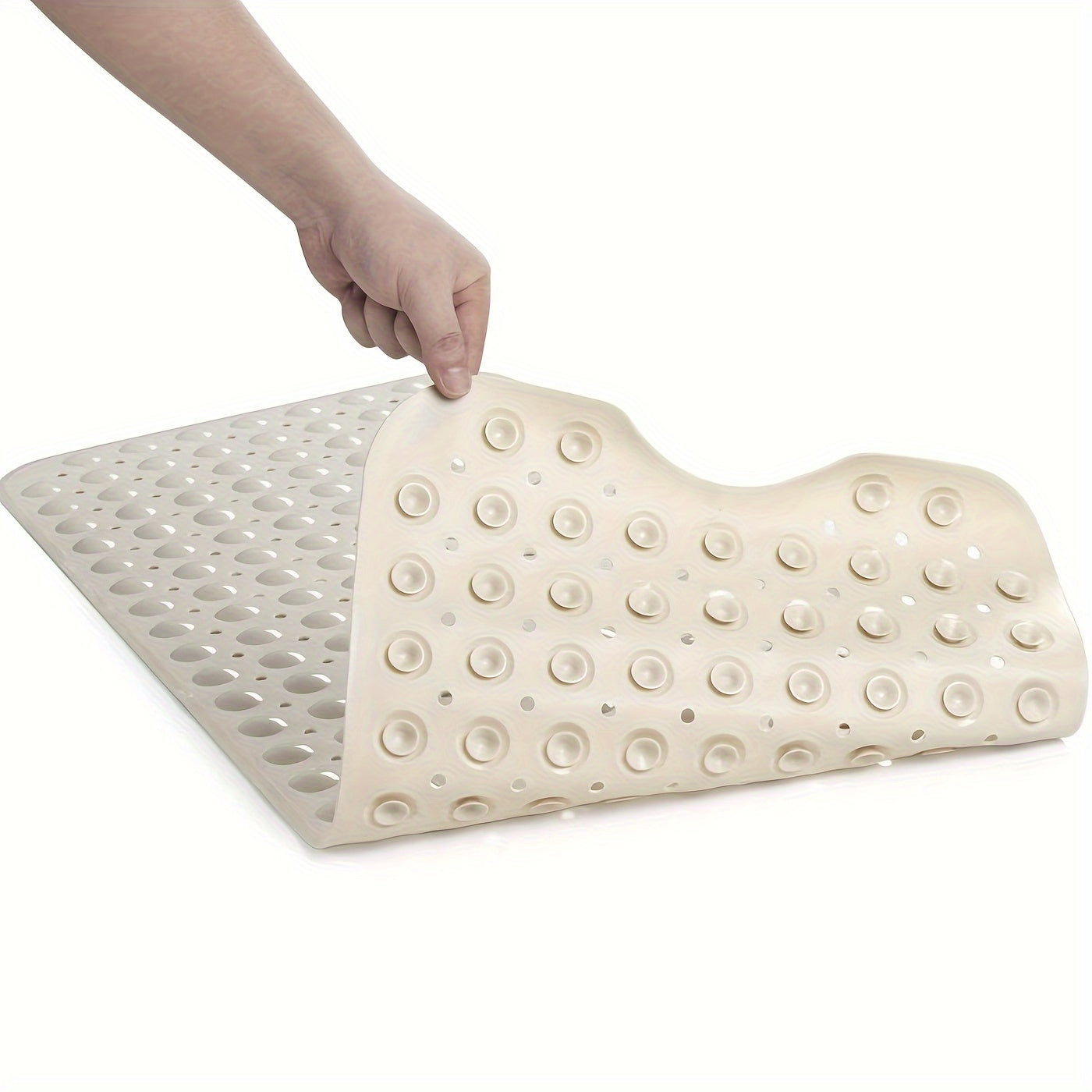 Extra Long Bathtub Mat with PVC Material, Non-slip Surface, Suction Cups and Drain Holes, Anti-slip Carpet for Bathtub, Essential Bathroom Accessory