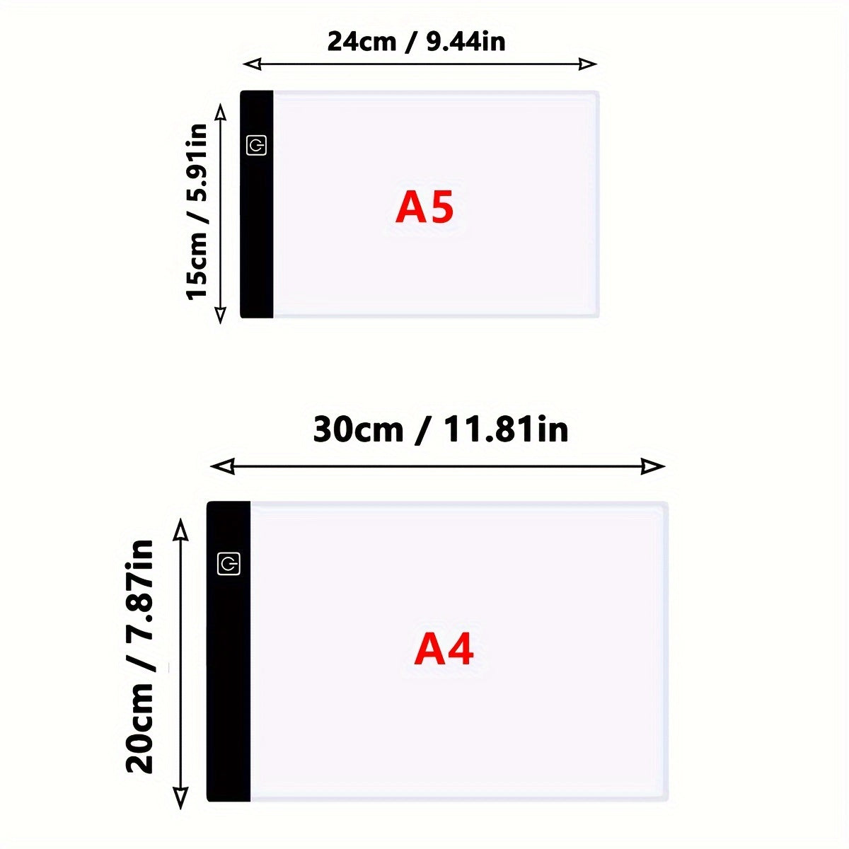 Portable LED copy board for tracing and drawing tattoos, sketches, animations, and stencils. Ultra-thin with adjustable brightness and USB interface.