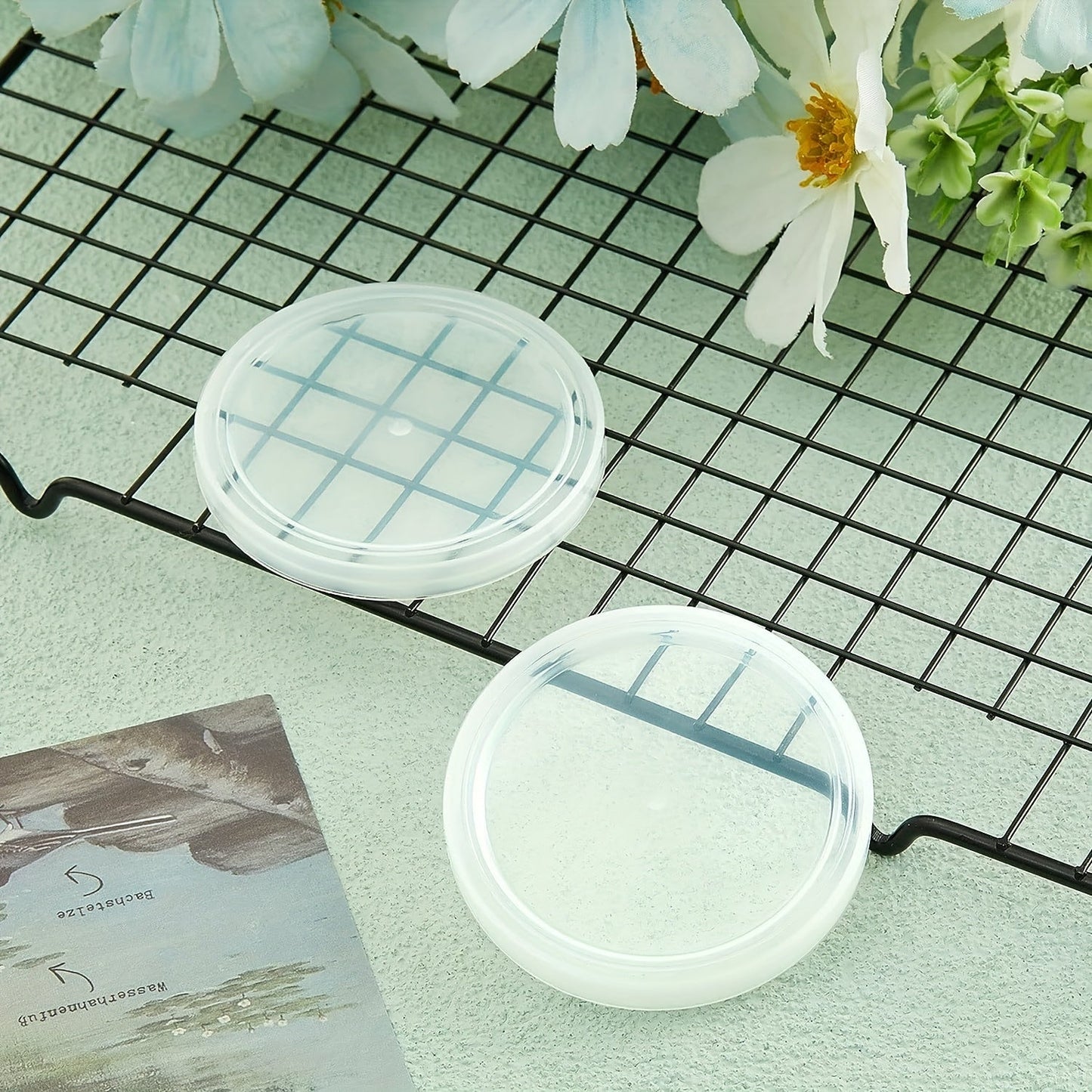 Set of Oui Yogurt Jar Lids - Available in 15, 25, 40, or 60 Pieces with Labels, Reusable Glass Covers for Oui Jars and Bottles, Safe for Food Storage in the Kitchen