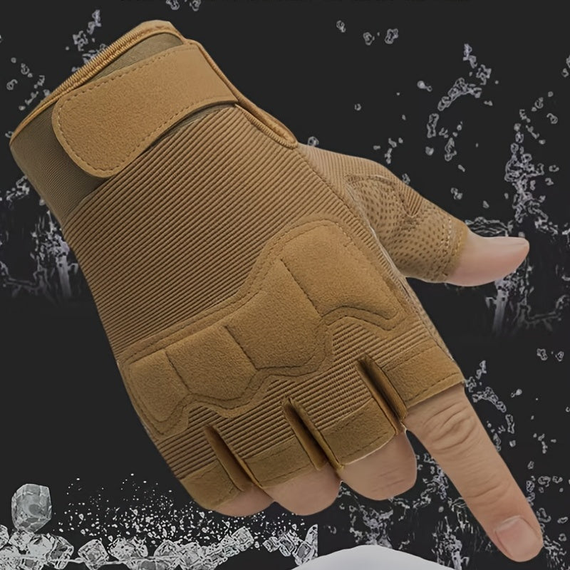 Half-finger gloves for men and women suitable for sports, cycling, fitness, outdoor activities, and fishing.