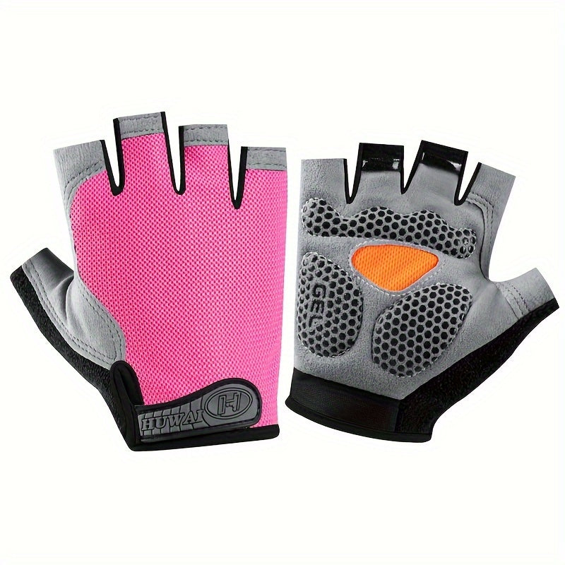 1 Pair of Ximax Half-Finger Fitness Gloves for Outdoor Sports, Non-Slip and Breathable