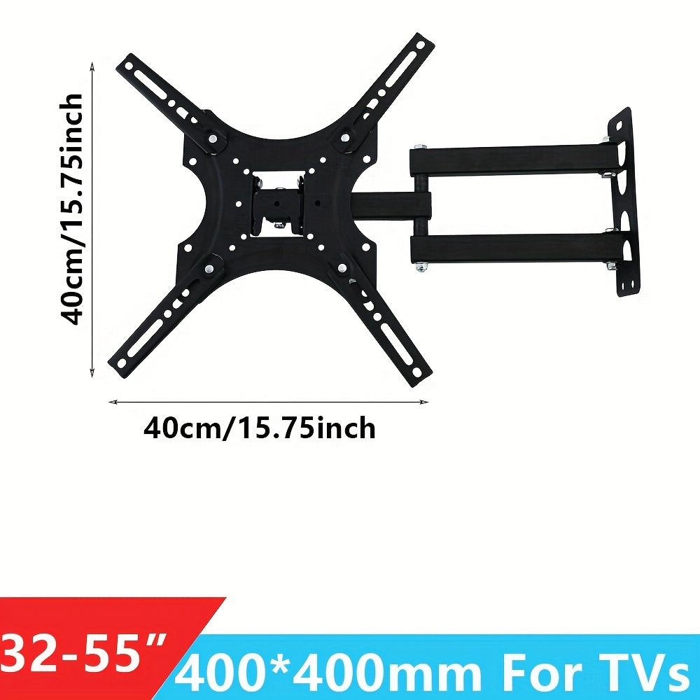 Кронштейны для крепления телевизора, регулируемые и вращающиеся, для экранов размером от 14 до 27 дюймов, от 14 до 42 дюймов и от 32 до 55 дюймов. Изготовлены из холоднокатаной стали и предназначены для настенного монтажа.