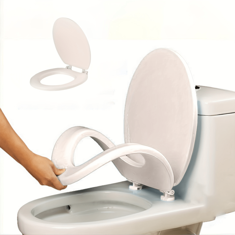 Soft and durable toilet seat cover with quick release, secure fit, anti-slip, and easy to clean, suitable for standard toilets in both home and commercial settings.