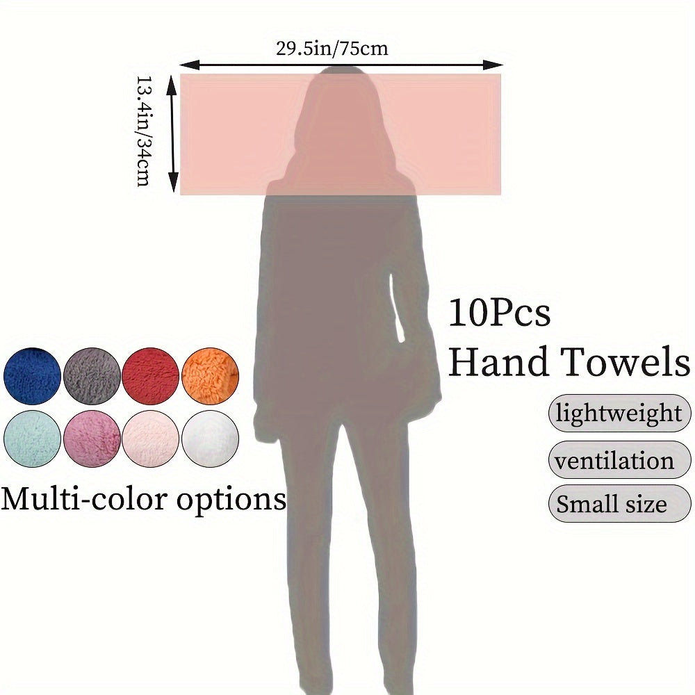 Soft and comfortable microfiber hand towel set with good water absorption, suitable for family, shower, fitness, and sauna. Available in multi-color options.