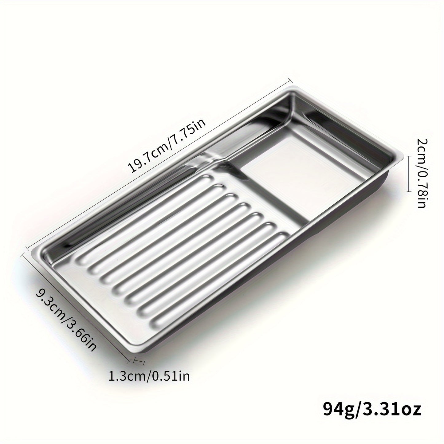 High-quality stainless steel tray for sterilizing nail tools in salons and at home, with a design for effective sanitization.