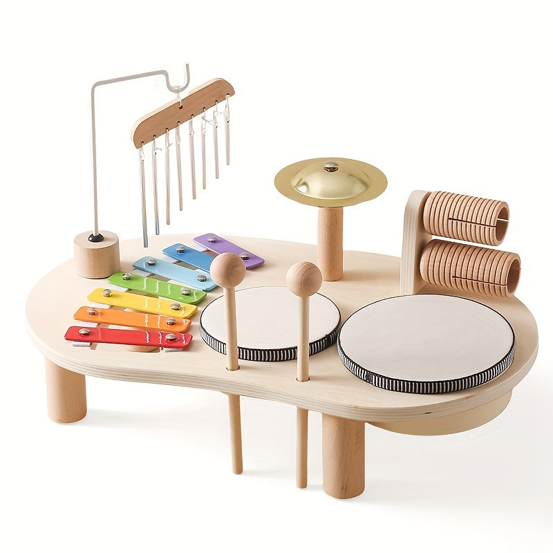 Winter music education toy for kids - portable and multifunctional percussion table for early learning and musical enlightenment.