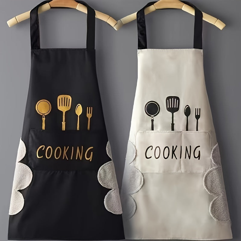 One durable canvas kitchen apron perfect for cooking, cleaning, and gardening.