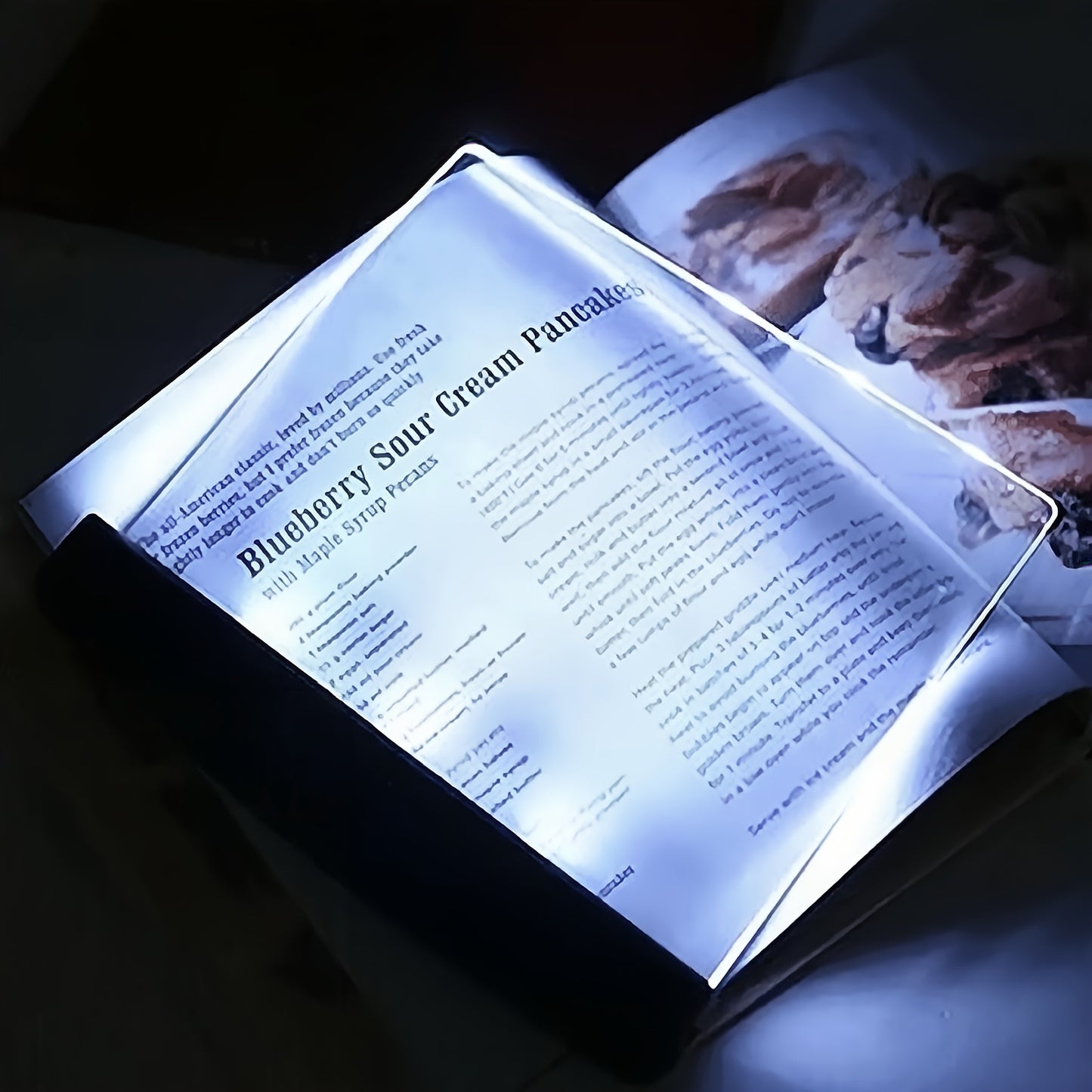 Portable LED Book Light with Eye-Care Technology - Battery-Powered, Flat Panel Bookmark Lamp for Travel & Night Readers, Great for Bed, Car, or Study.