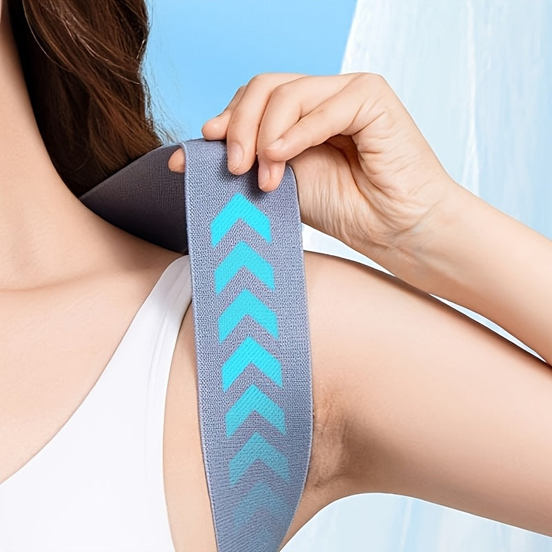 Adults' invisible kyphosis corrector in blue with adjustable strap and breathable mesh for hunchback relief and ergonomic back support, ideal for daily wear.