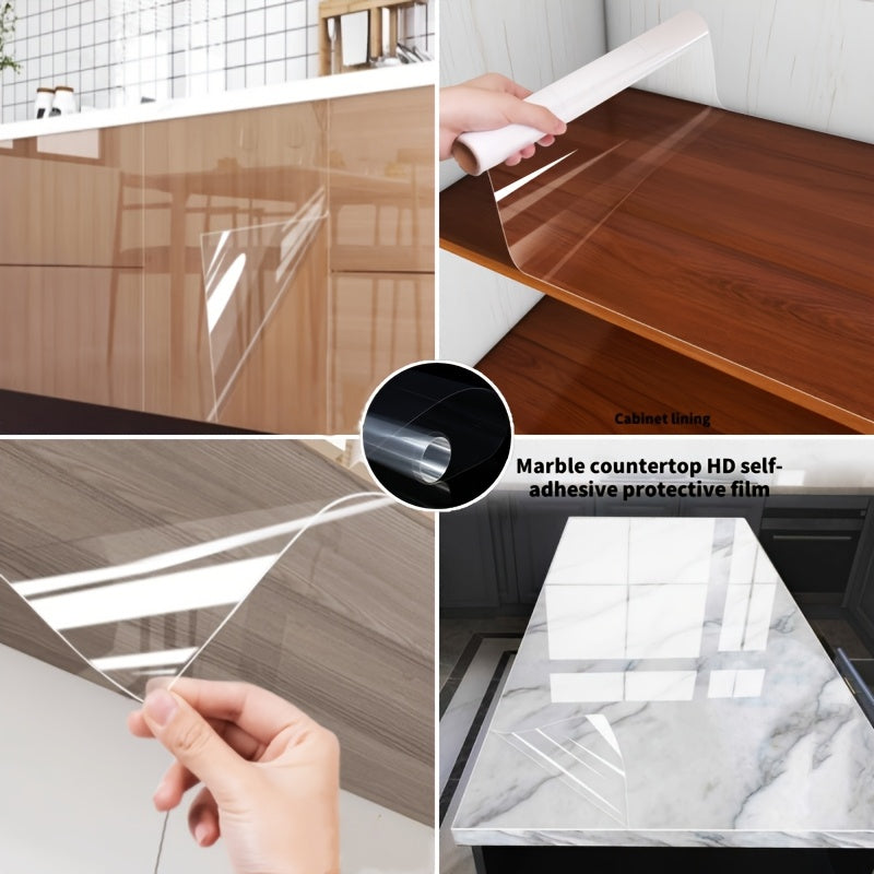 High Definition Self-Adhesive Protective Film for Wood Furniture, Ideal for Dining Tables, Marble Countertops, Desks, Kitchen Surfaces, Cabinet Doors, and Refrigerator Doors - Made of PVC Material, Easy to Peel Off, and Provides Protection