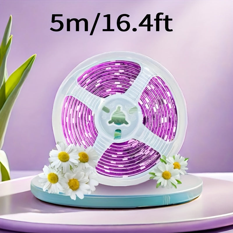 USB-powered LED plant growth light strip ideal for succulents, flowers, and seedlings. Suitable for greenhouses, hydroponics, and indoor gardening. Not waterproof.