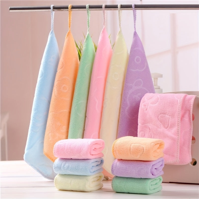 5 cute pattern washcloths, soft and absorbent, perfect for the bathroom. Size: 24.99*24.99cm