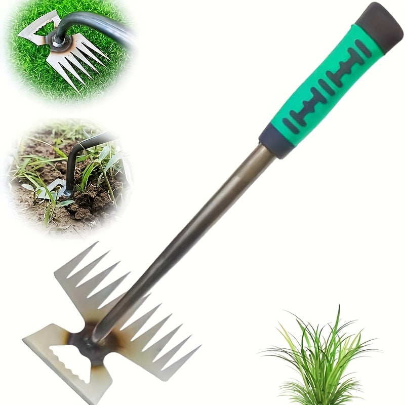 2024 Upgraded Weed Puller Tool with Ergonomic Handle, Heavy-Duty for Outdoor Farming and Gardening.