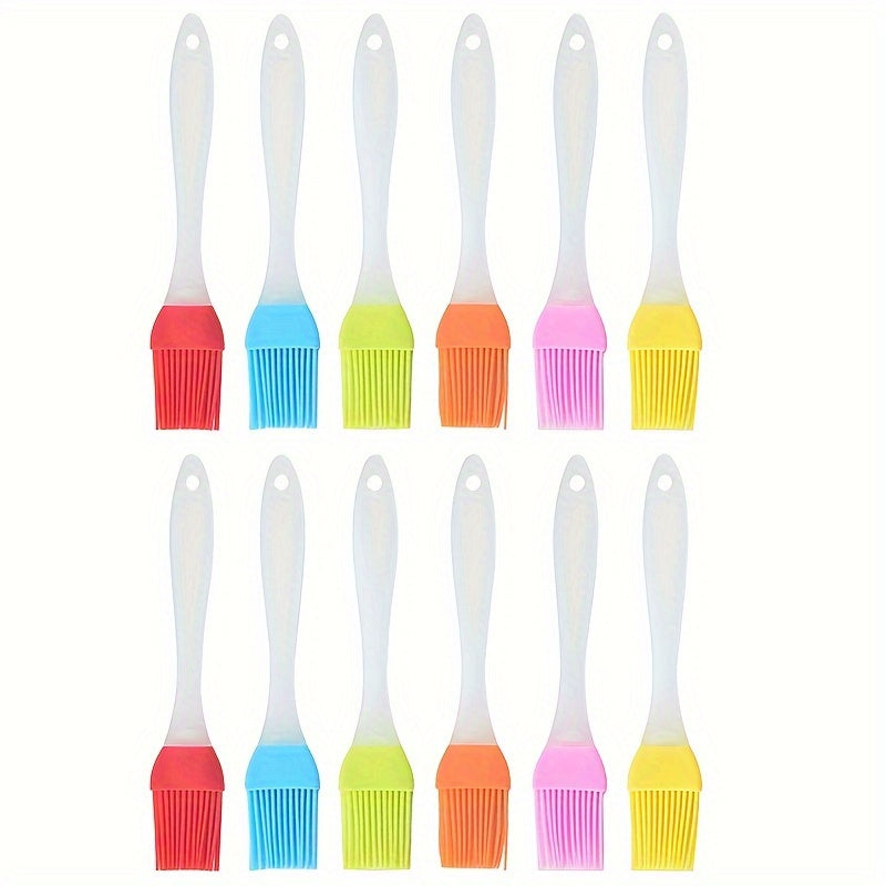 6-Pack FlexiChef Silicone Basting Brushes: Food-Grade, Heat-Resistant, Multi-Color, 17cmx3cm, Portable Kitchen Utensils for Cooking, Grilling, Baking.