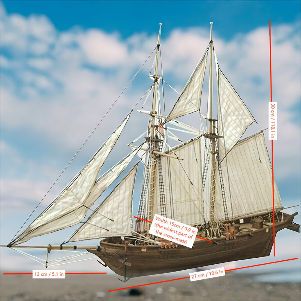 Harko" Classical Western Boat Kit for Educational Wood Assembly