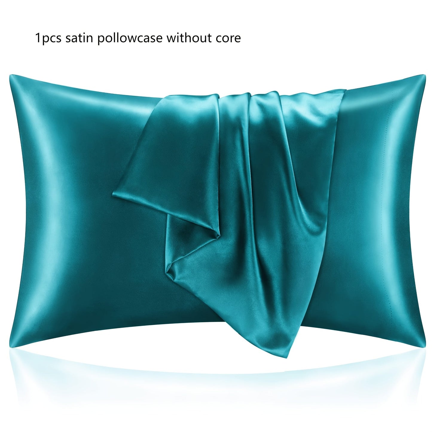 Satin Pillowcase in Queen Size, Envelope Closure for Silky Softness, Cooling Breathable Polyester Fabric, Machine Washable, Features Active Printing and Woven Craftsmanship, Lightweight at 80-85g Square Weight.