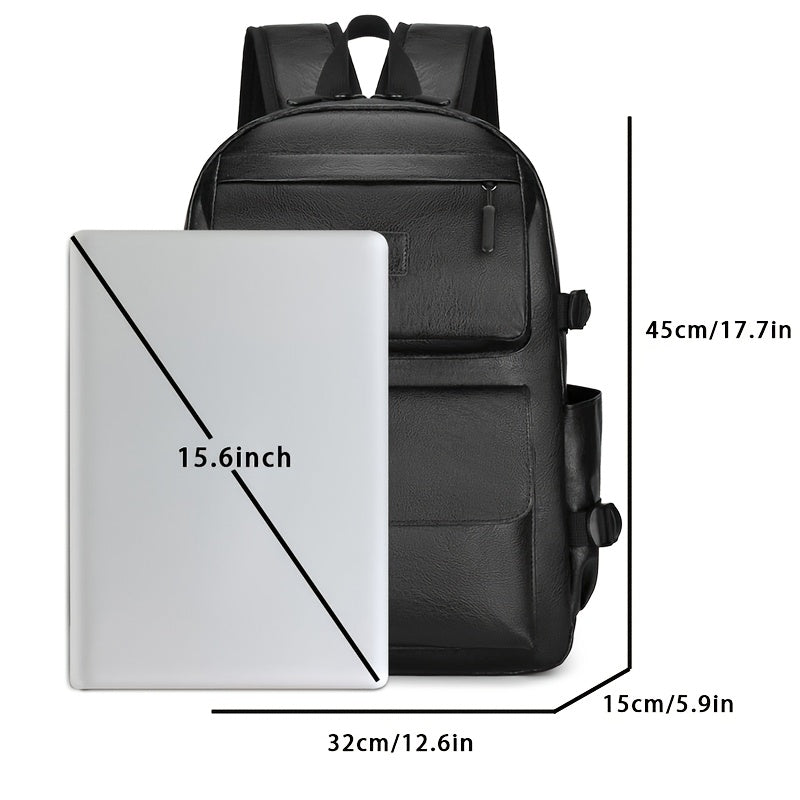 High-capacity, waterproof laptop backpack for men, suitable for business and travel.