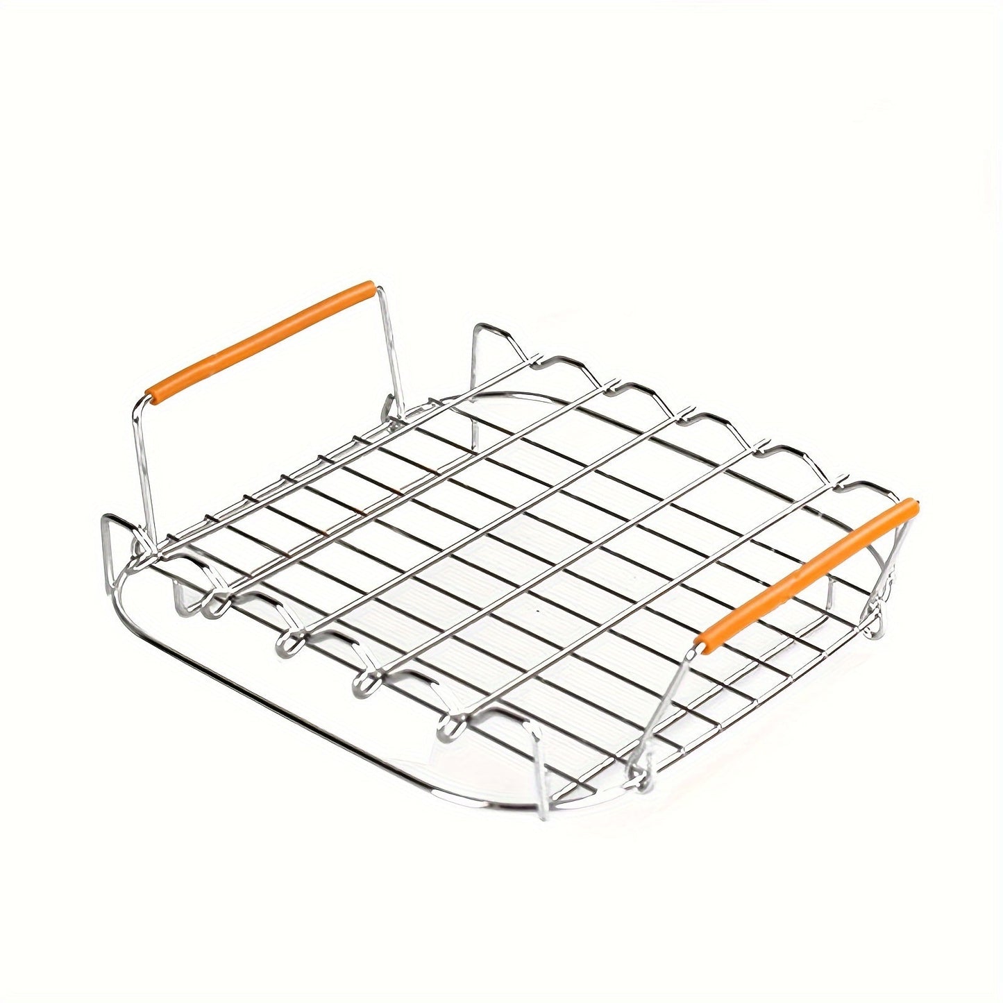 Stainless Steel Air Fryer Rack with 5 Skewers - Perfect for Most Air Fryers, Great for Grilling, Roasting, and BBQ