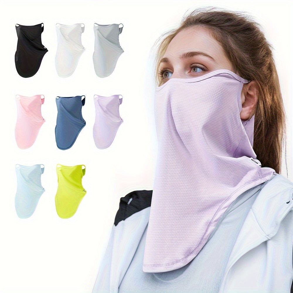 UV Protection Hangable Fashionable Daily Scarf Tube Bandana, Lightweight Dustproof Face Mask for Women, 1/2pcs Set, Longlasting