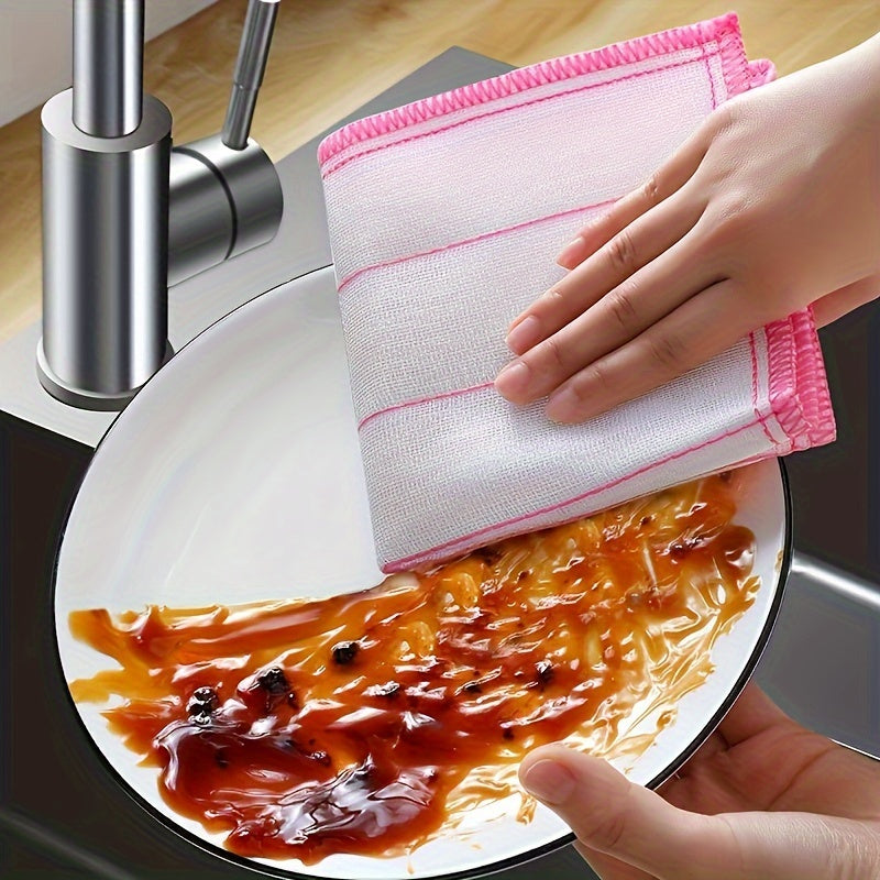 Thick and Reusable Microfiber Dish Cloths - Highly Absorbent Cleaning Towels for Kitchen, Bathroom, and Outdoor Use. Dual-Purpose for Wet or Dry Cleaning. Perfect for Home Cleaning Needs.