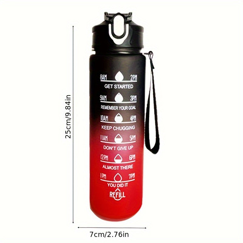 1pc Motivational Water Bottle for outdoor activities and as a birthday gift.