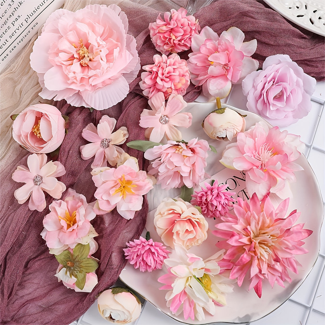 21-piece Silk Daisy Assortment DIY Kit, Ideal for Valentine's Day Decor