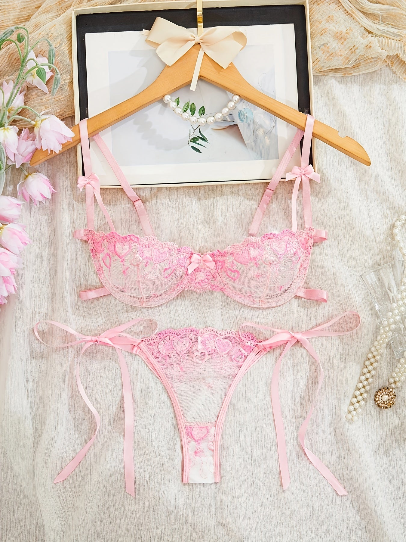 Embroidered Bowknot Lingerie, European & American Style, Sexy and Fun