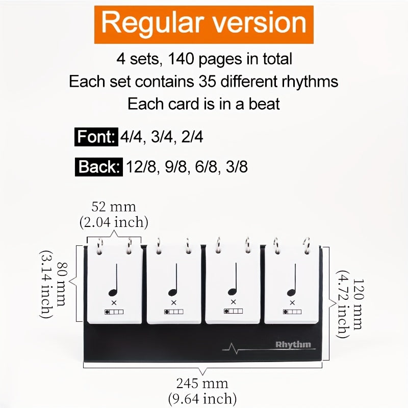 MINGYQOU Rhythm Practice Card for piano and drum practice.