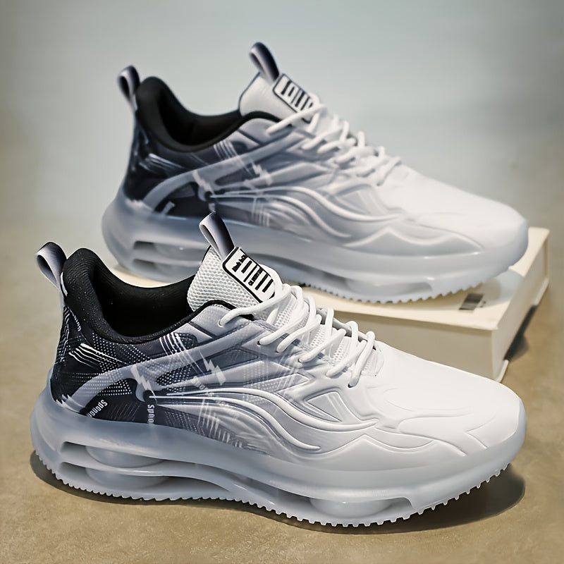 Men's Fashion Street Style Sneakers - Shock-Absorbing, Comfortable Non-Slip Lace-Up Sneakers for All Seasons.