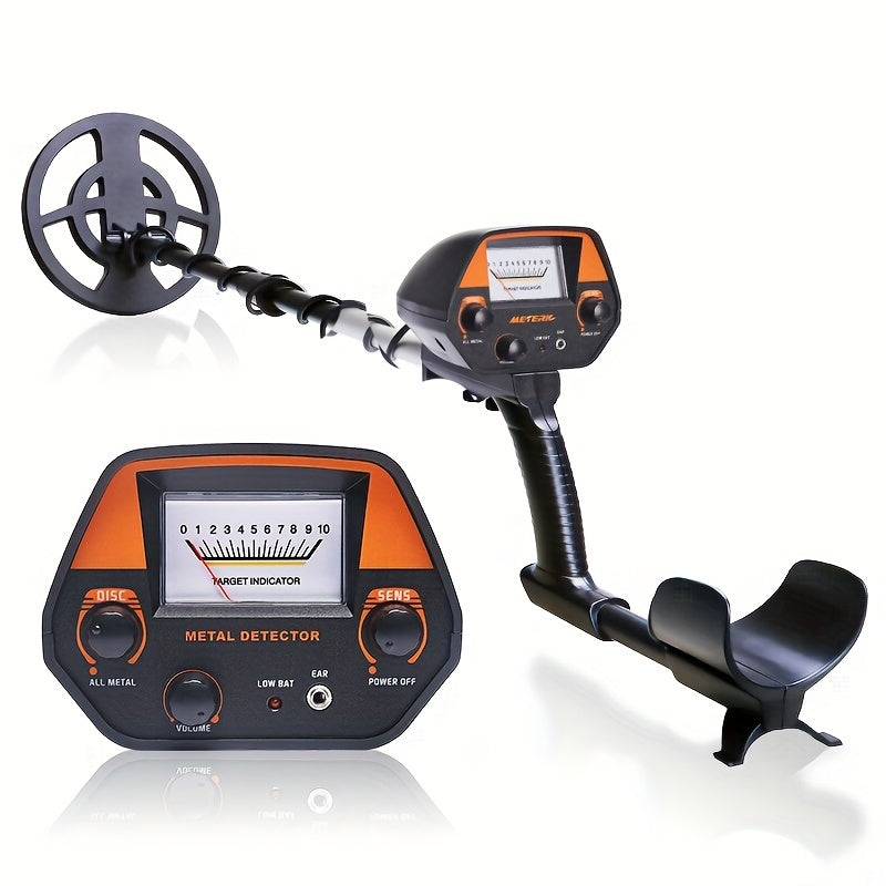 Portable, battery-free GTX 5030 Metal Detector detects copper and iron coins with high precision and ease of use.