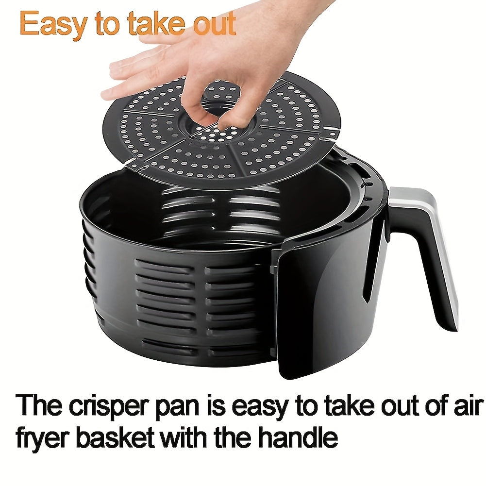 Non-Stick Carbon Steel Air Fryer Grill Pan, 16.0cm - Easy to Clean, Dishwasher Safe, Ideal for Cooking Steak, Chicken, and More