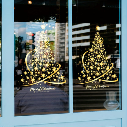 Get in the holiday spirit with our Christmas Window Clings - 8mil Thick PVC, Static Cling Glass Decals for Festive Home & Office Decoration