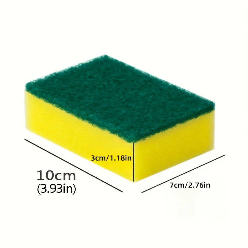 Pack of 12 or 24 Multi-Use Cleaning Sponges with Dual-Sided Scrub Pads, Long-Lasting Scratch-Resistant Polyurethane Foam, Highly Absorbent Household and School Cleaning Supplies for Kitchen, Bathroom, Bedroom, Glass, Furniture, Car - Made from Melamine