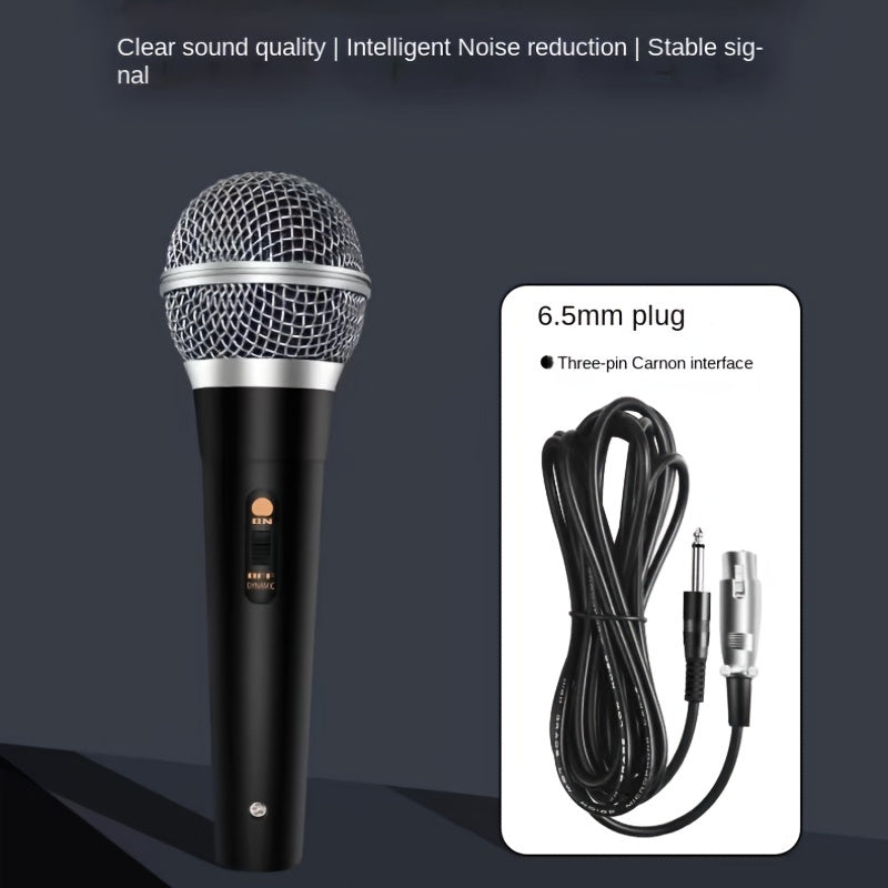 Dynamic microphone trolley for karaoke singing with wired handheld microphone