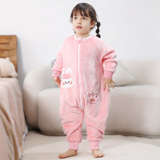 MICHLEY Sleep Sack featuring Animal Print Flannel Fleece is a Cozy Sleeping Bag with Zipper Closure, Made of Machine Washable Polyester Fiber, Suitable for Single Occupancy.