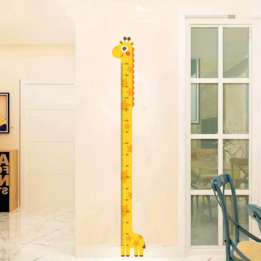 Unicorn giraffe dinosaur height wall sticker, creative cartoon measuring ruler, self-adhesive decoration.