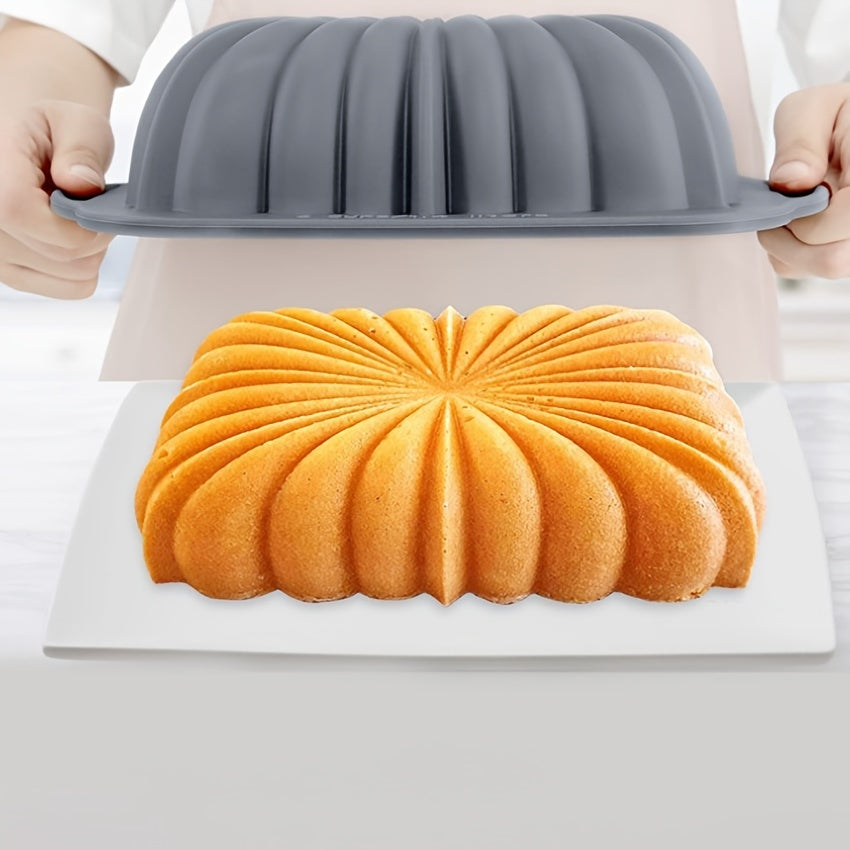 Silicone Toast Cake Pan - Rectangle Flower Shaped Baking Tool - Perfect for Baking Toast Cake and More