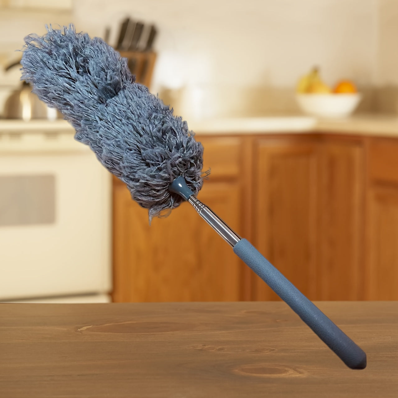 Extendable Microfiber Duster with Flexible Head - Eco-friendly & Easy to Clean, Perfect for Reaching High Ceilings, Furniture & Vehicles