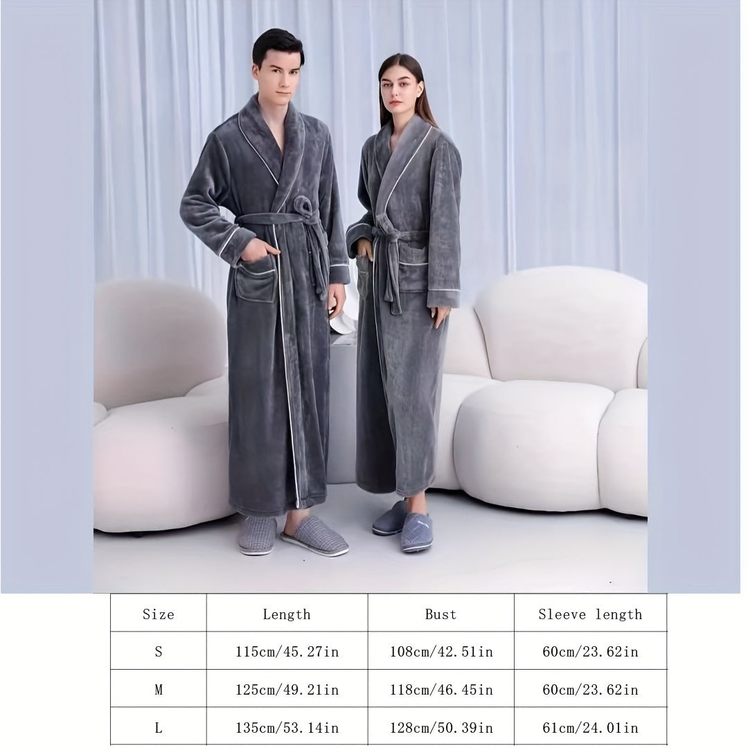 Plaid bath robe for men and women, soft and comfortable, modern style, machine washable, made of 300g/㎡ knitted fabric with polyester fiber, bath towel theme.